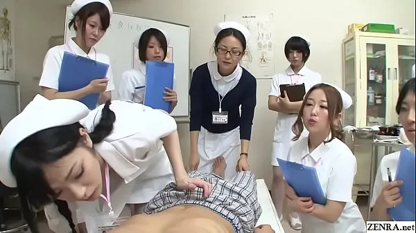ใหม่ JAV nurses CFNM handjob blowjob demonstration Subtitled ภาพยนตร์ยอดนิยม