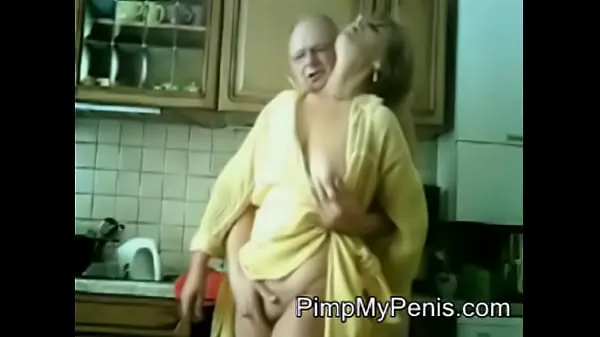 New old couple having fun in cithen top Movies