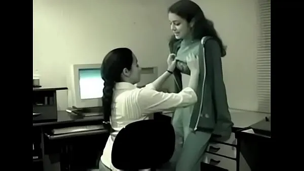 Two young Indian Lesbians have fun in the office أفضل الأفلام الجديدة