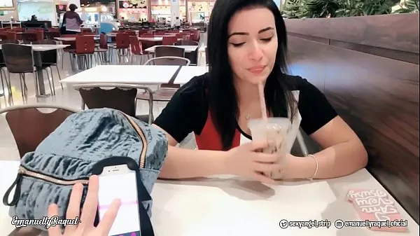 New Emanuelly Cumming in Public with interactive toy at Shopping Public female orgasm interactive toy girl with remote vibe outside top Movies