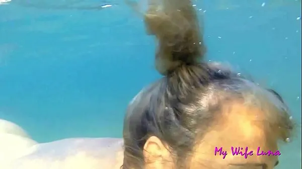 New This Italian MILF wants cock at the beach in front of everyone and she sucks and gets fucked while underwater top Movies