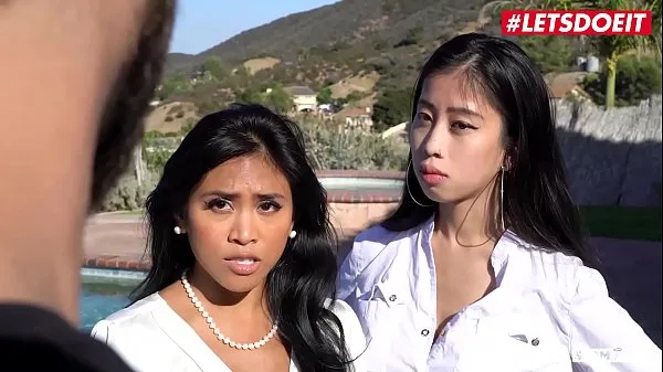 ใหม่ LETSDOEIT - Two Cute Oriental Girls Ember Snow And Jade Kush Are In For Some Hot Threesome Fuck Outdoor ภาพยนตร์ยอดนิยม