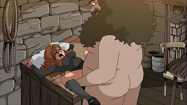 Nye Fat man destroys teen pussy (Hagrid and Hermione topfilm