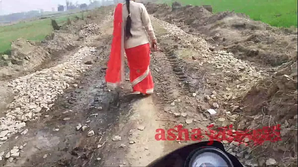 New Desi village aunty was going alone, she was patted top Movies