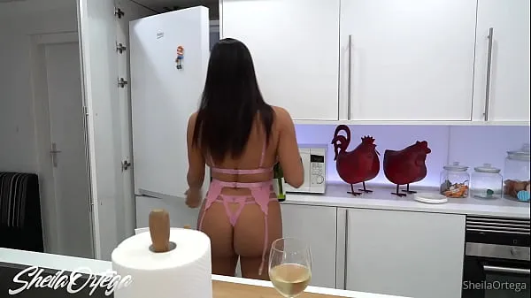 New Big boobs latina Sheila Ortega doing blowjob with real BBC cock on the kitchen top Movies